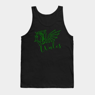 WALES ALL GREEN DRAIG DRAGON Tank Top